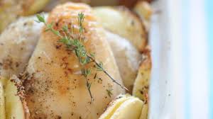Demi-Coquelet rôti & pommes de terre sarladaises