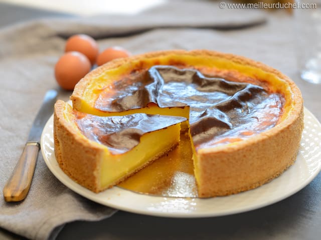 Tarte au flan à la vanille